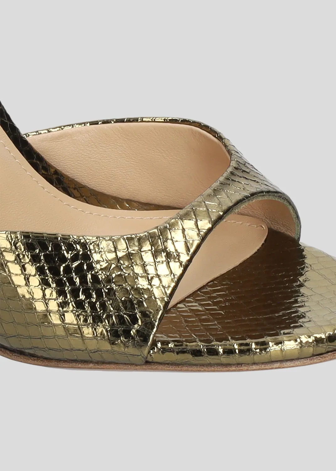Lola Cruz Kumala Sandal 95 sandales à talon kaki
