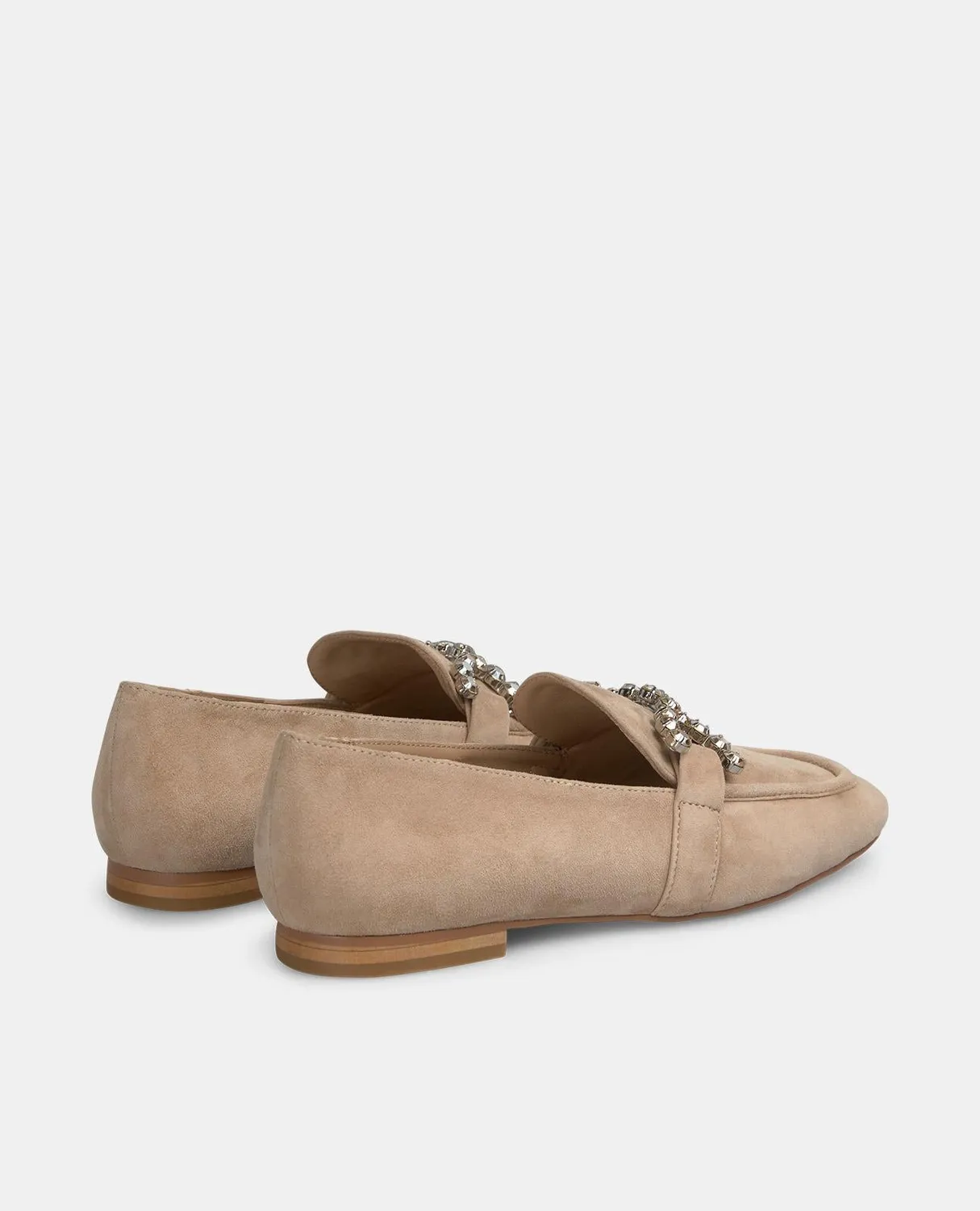 Alma en Pena V250303 mocassins sable cuir étrier strass