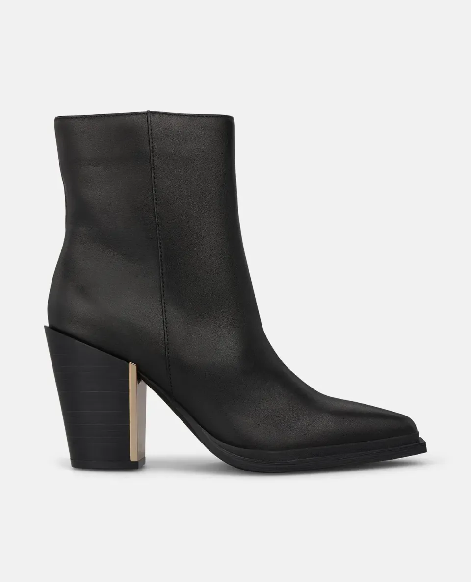 Alma en Pena I260785C bottines cuir noir animal 8,5 cm