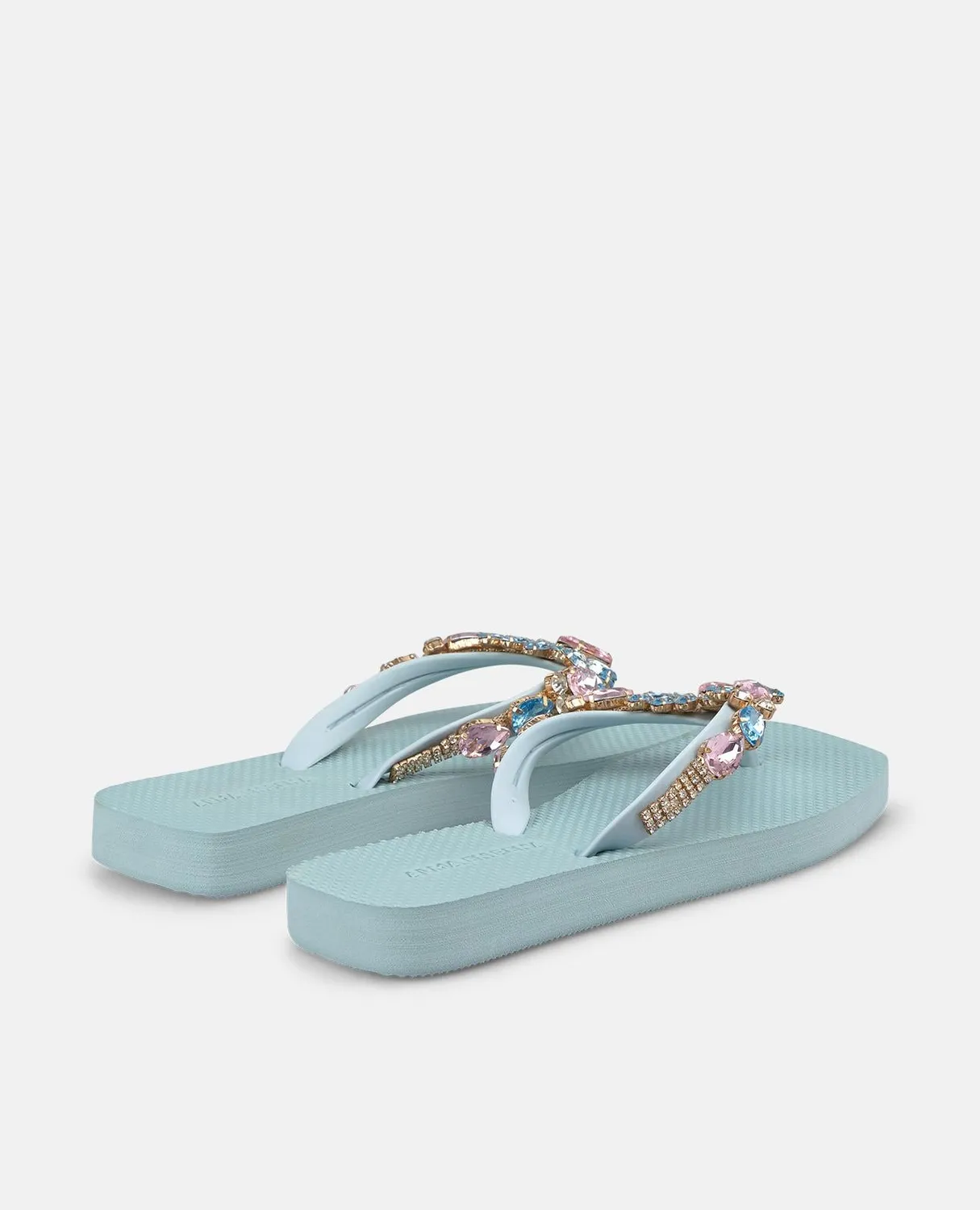 Alma en Pena V269002 tongs bleu sans talon