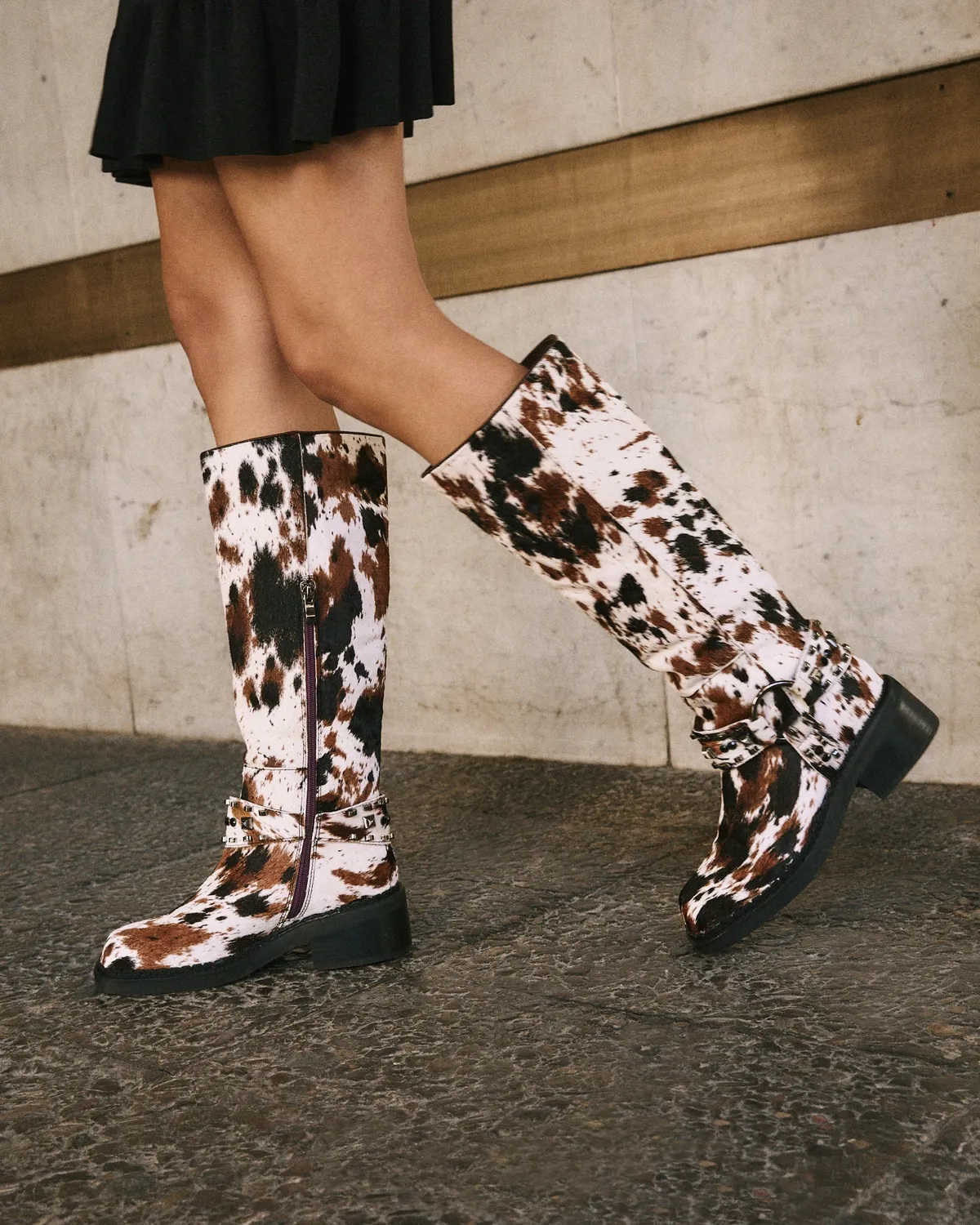 Alma en Pena I251050 bottes biker cloutées cuir multicolore