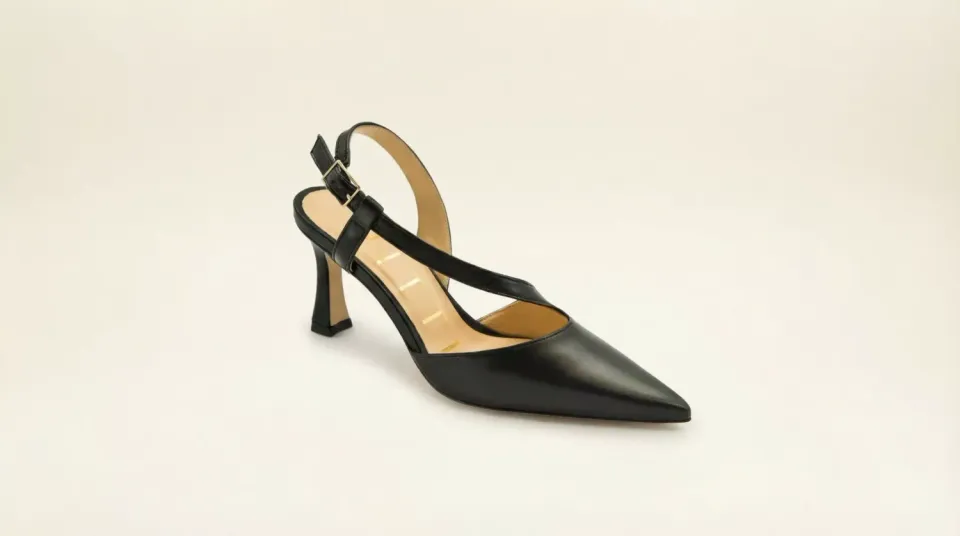 Matteo Pitti Penny 70 escarpins slingback noirs cuir