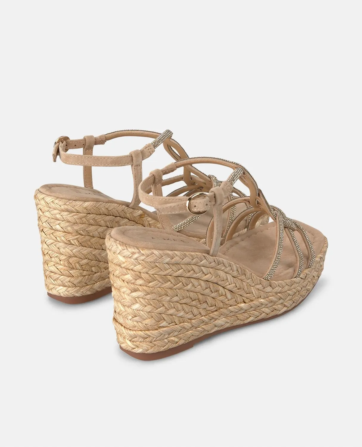 Alma en Pena V2551273 compensées beige strass