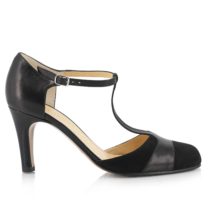 Bégum Paris Rio escarpins salomé noir talon 7 cm