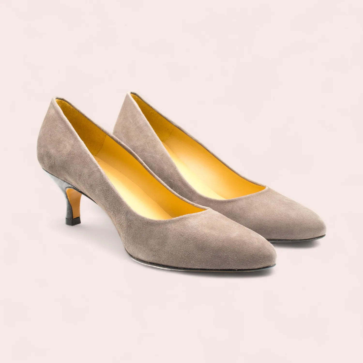 Karine Arabian Fanny escarpin cuir taupe talon 47 mm