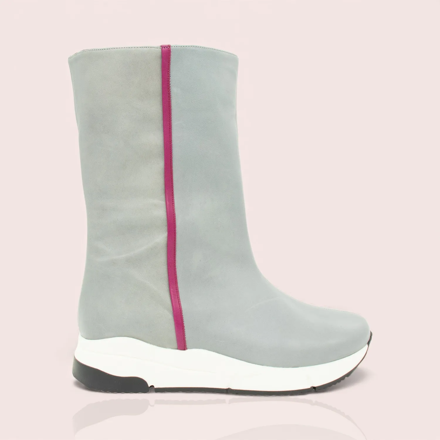 Karine Arabian SNEARO bottes femme cuir noir liseré