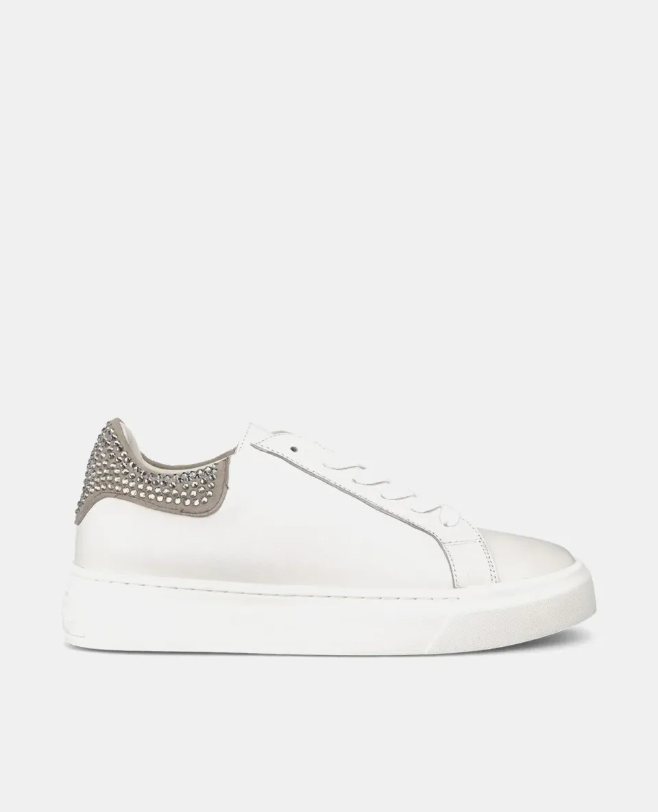 Alma en Pena I241201 sneakers cuir marron clair strass