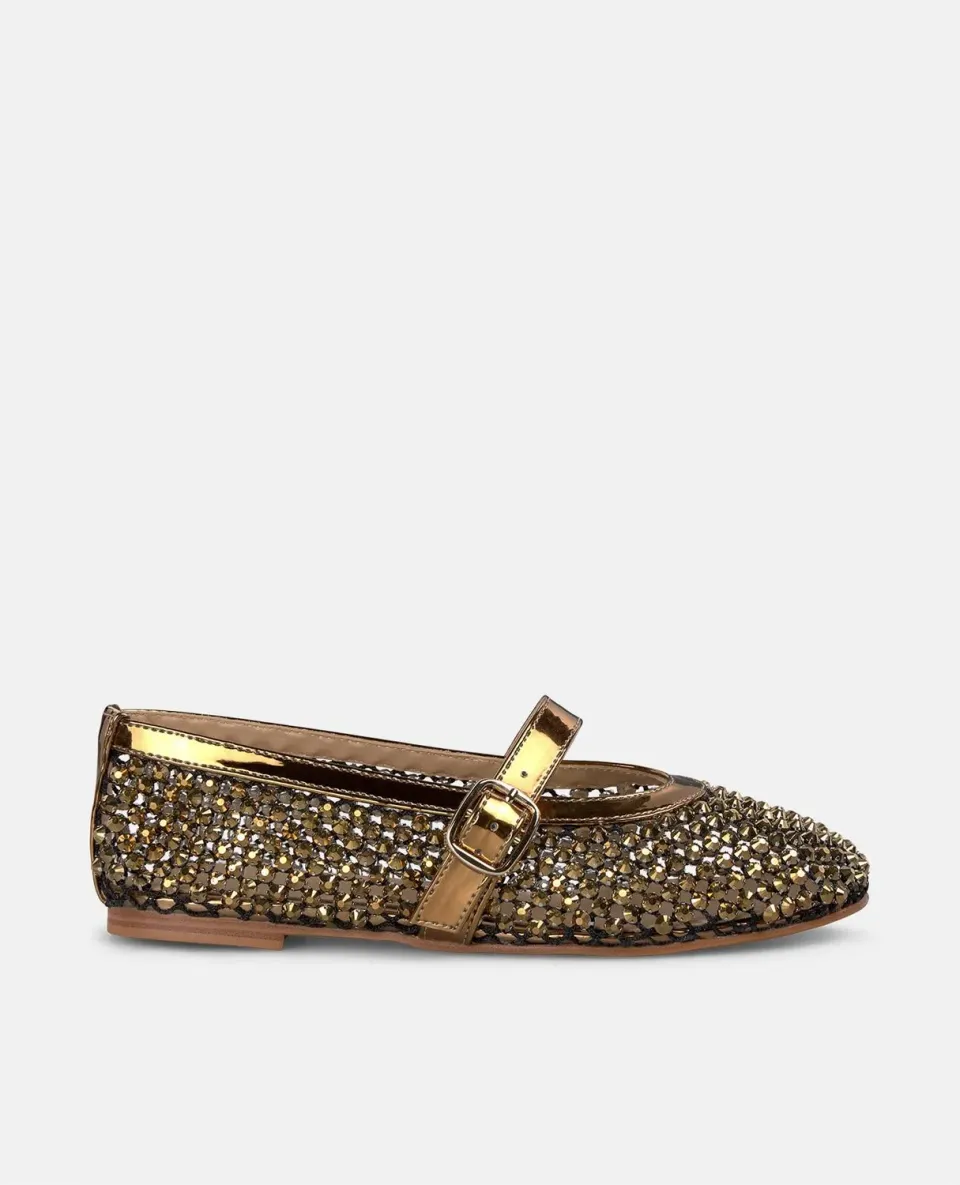 Alma en Pena V250546 ballerines bronze plates strass