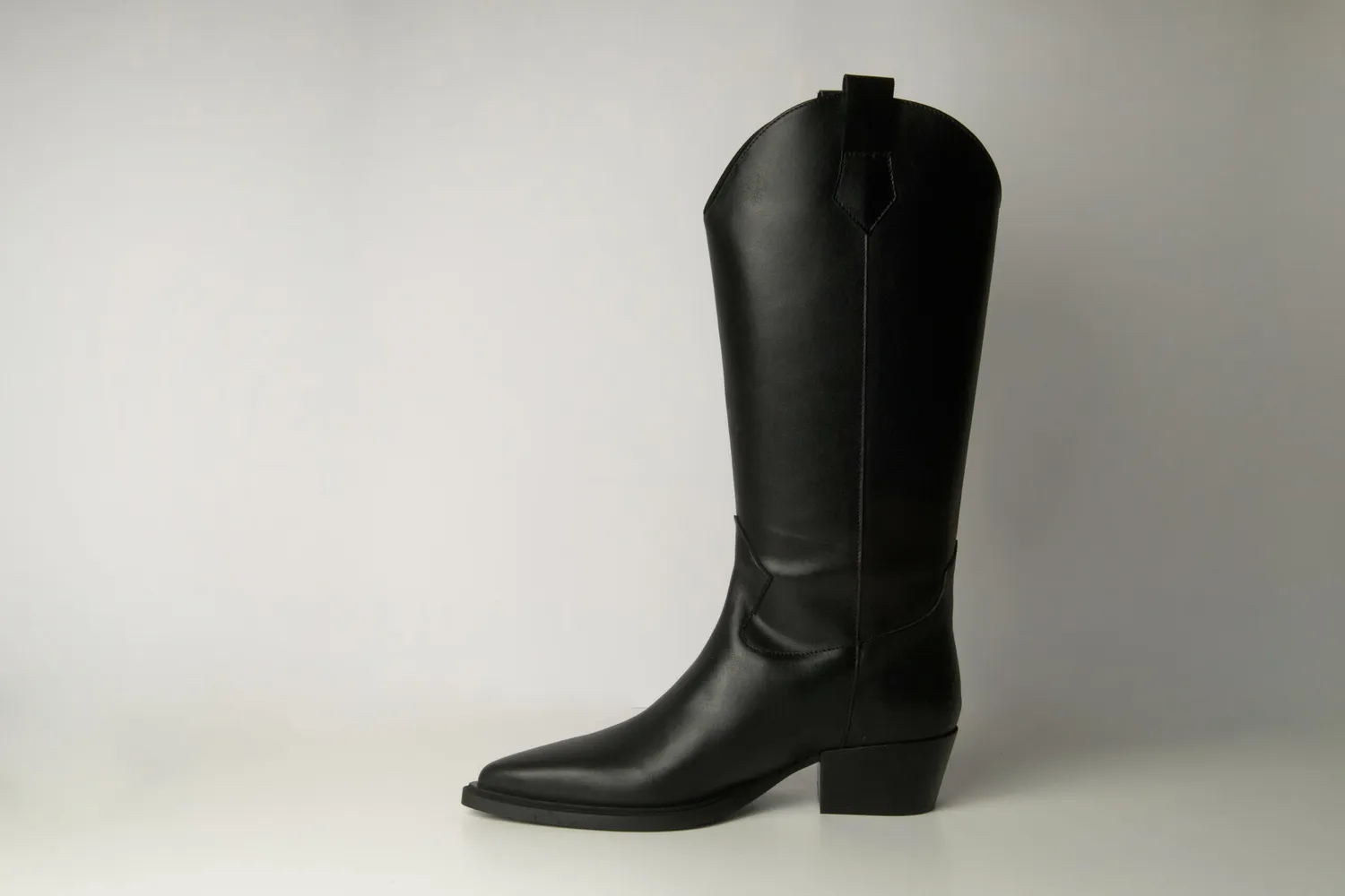 Matteo Pitti Texano bottes santiags noires cuir