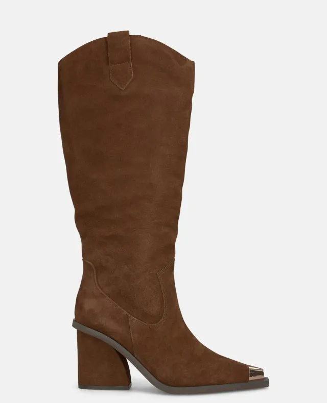 Alma en Pena I250896 bottes talon camel cuir 8 cm