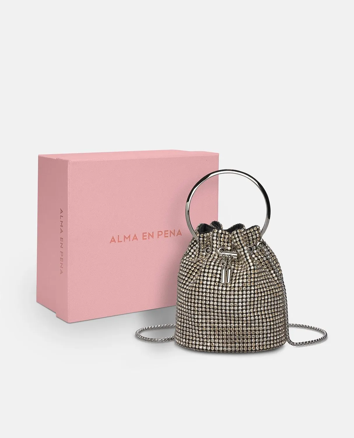 Alma en Pena V25BG6101 sac de soirée doré strass