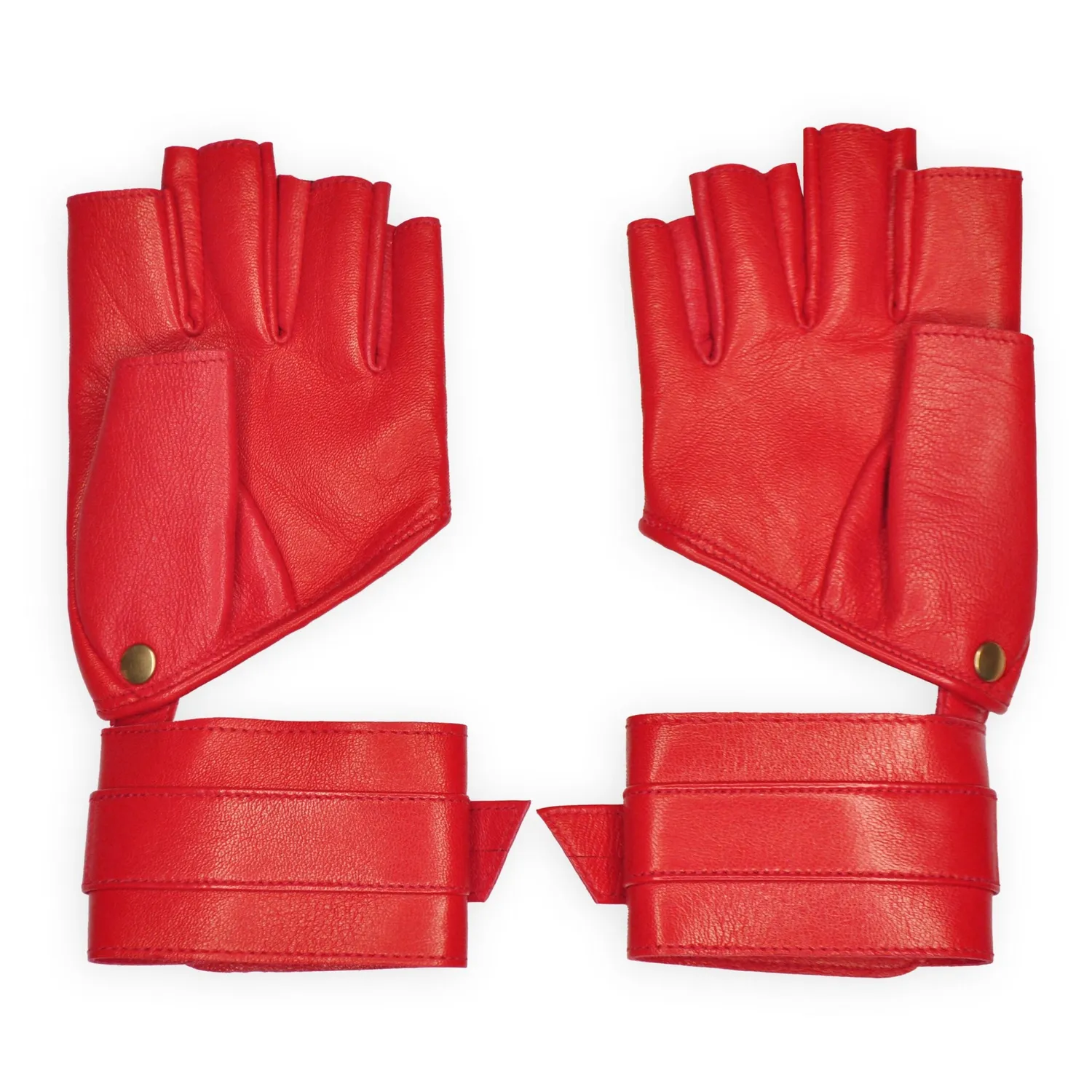 Maison Ernest Pulsion gants cuir rouge mat