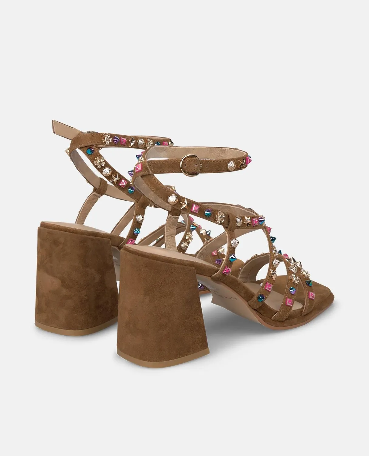 Alma en Pena V262501 sandales talon 9 cm caramel cuir
