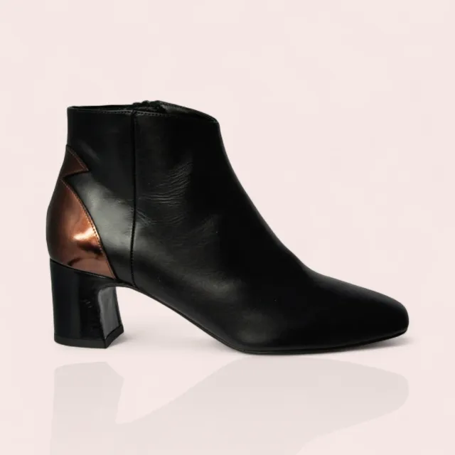 Karine Arabian Grenelle boots cuir noir 41 talon 50 mm