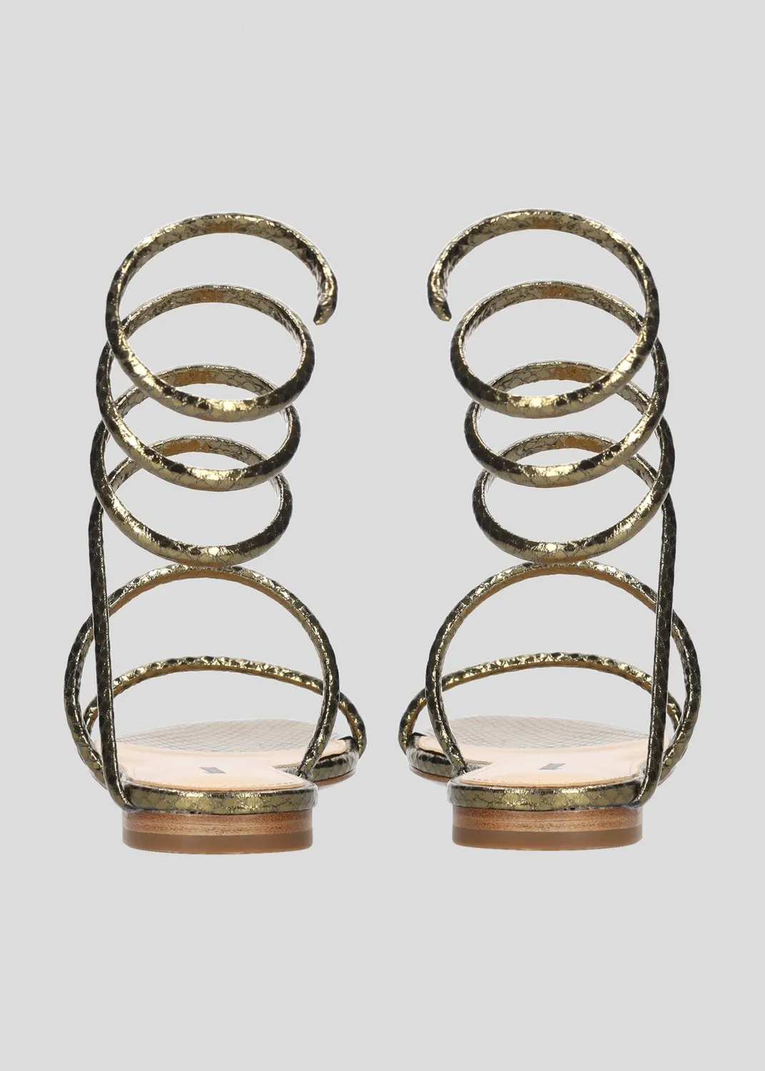 Lola Cruz Piale sandale plate kaki