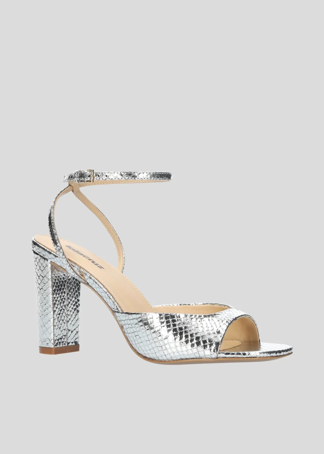 Lola Cruz Delila 85 sandales argent talon 8,5 cm