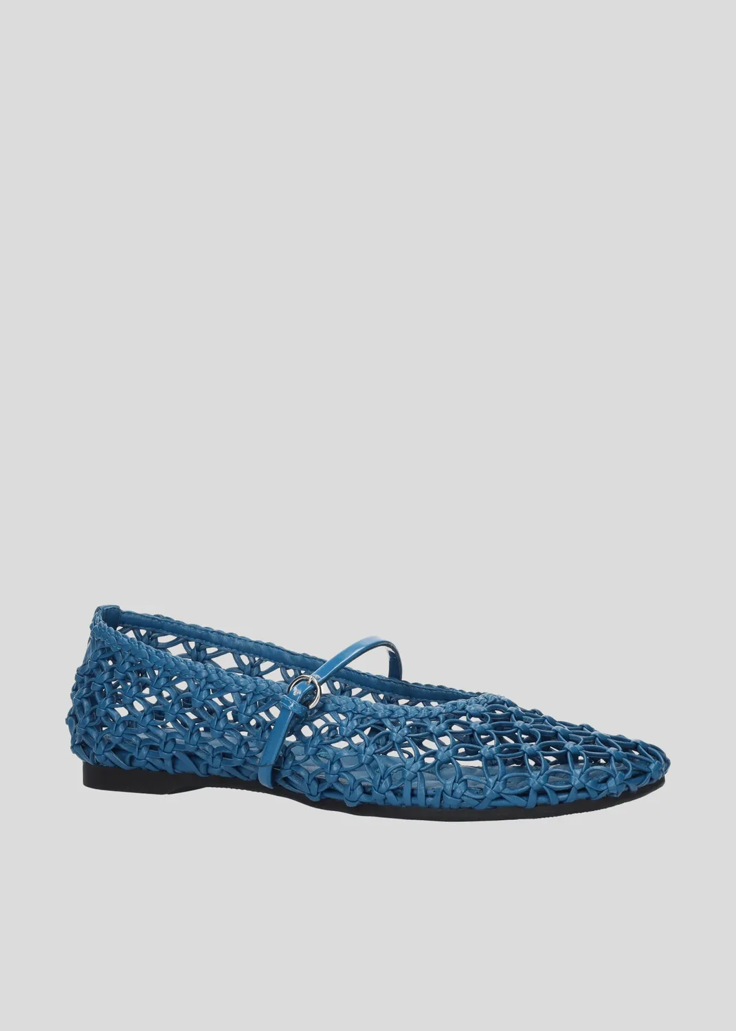 Lola Cruz Gara Ballerina ballerines bleu saphir cuir