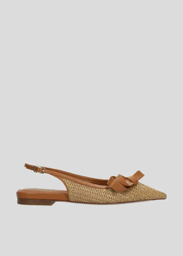 Lola Cruz Linda ballerines cuir camel