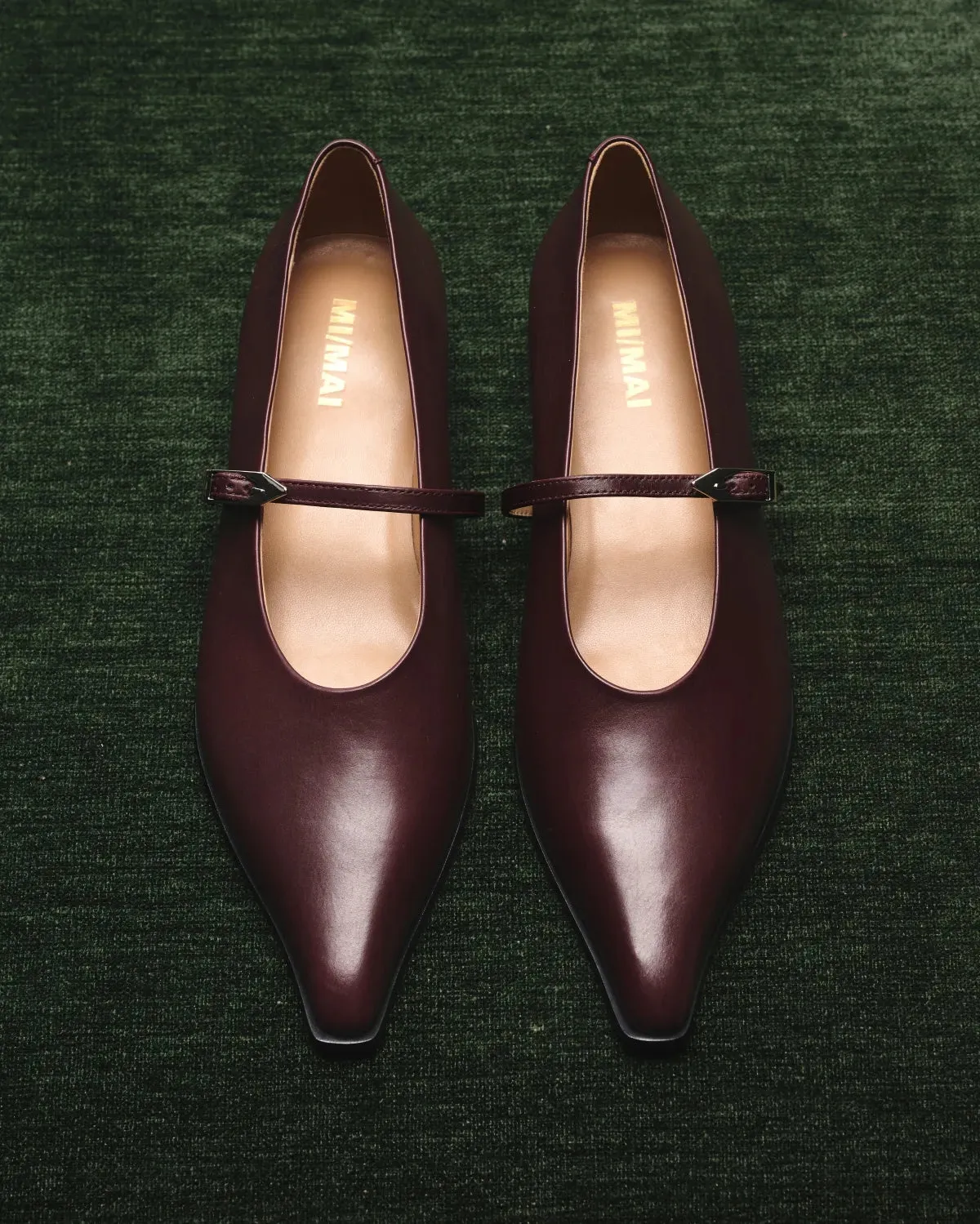 Mi/Mai Renzo Burgundy escarpins cuir burgundy petit talon