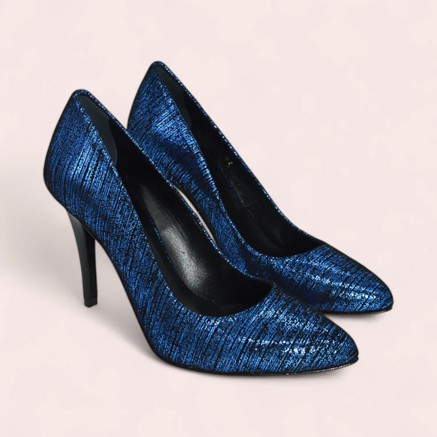 Karine Arabian Pump escarpins bleu irisé talon 95mm