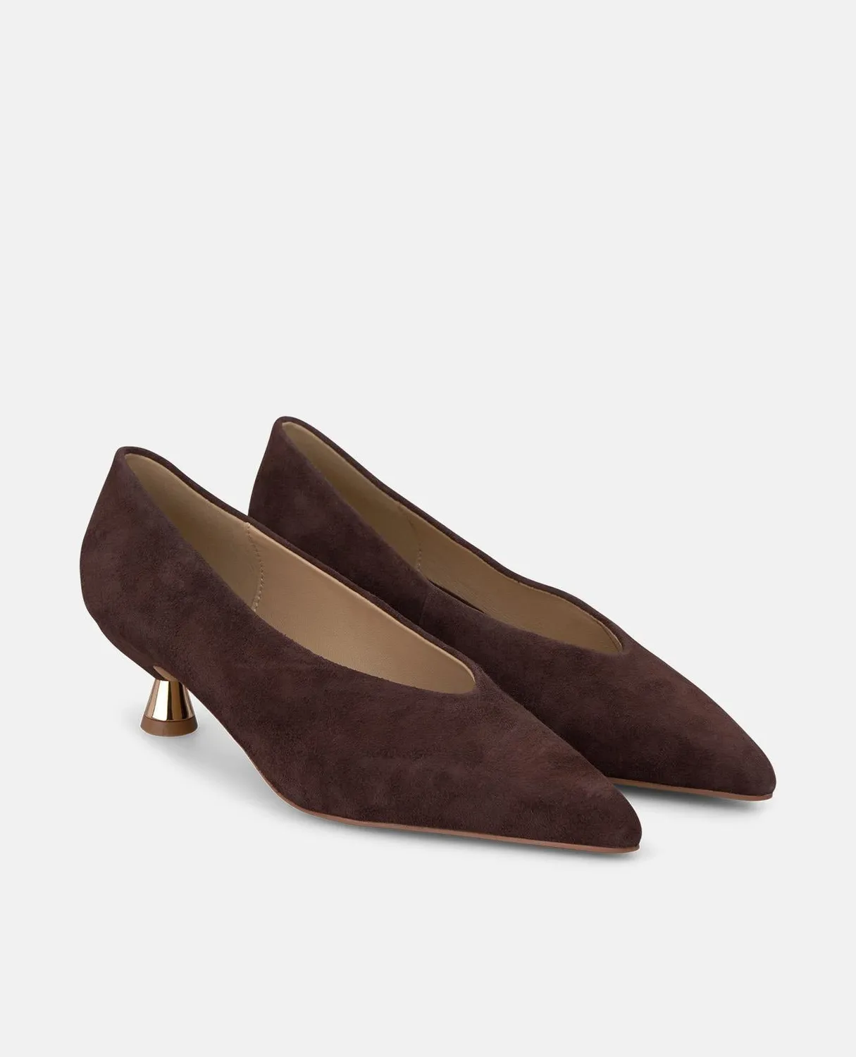 Alma en Pena I260200 escarpins daim marron talon 4 cm