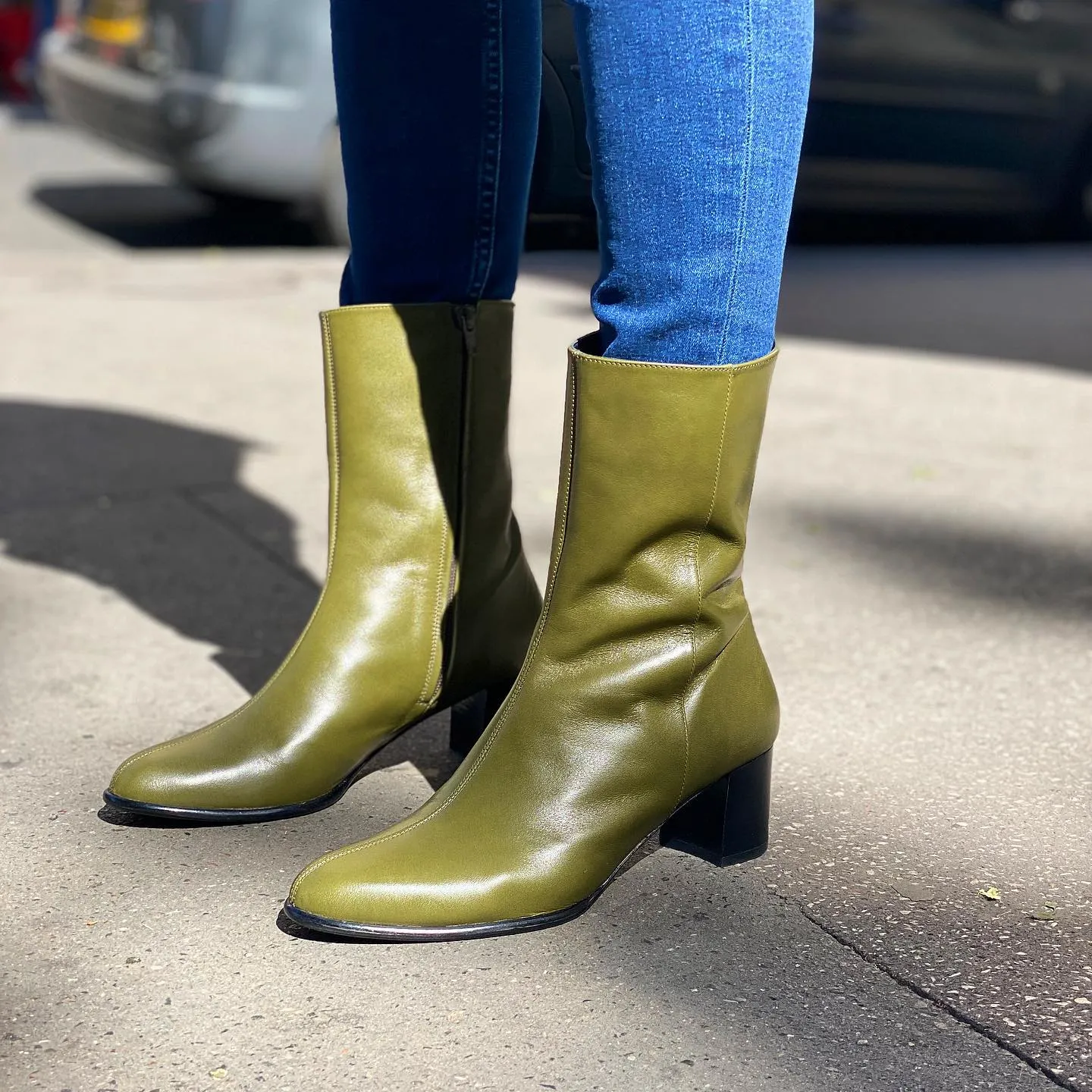 Karine Arabian PHOENIX bottine marron cuir talon 50mm