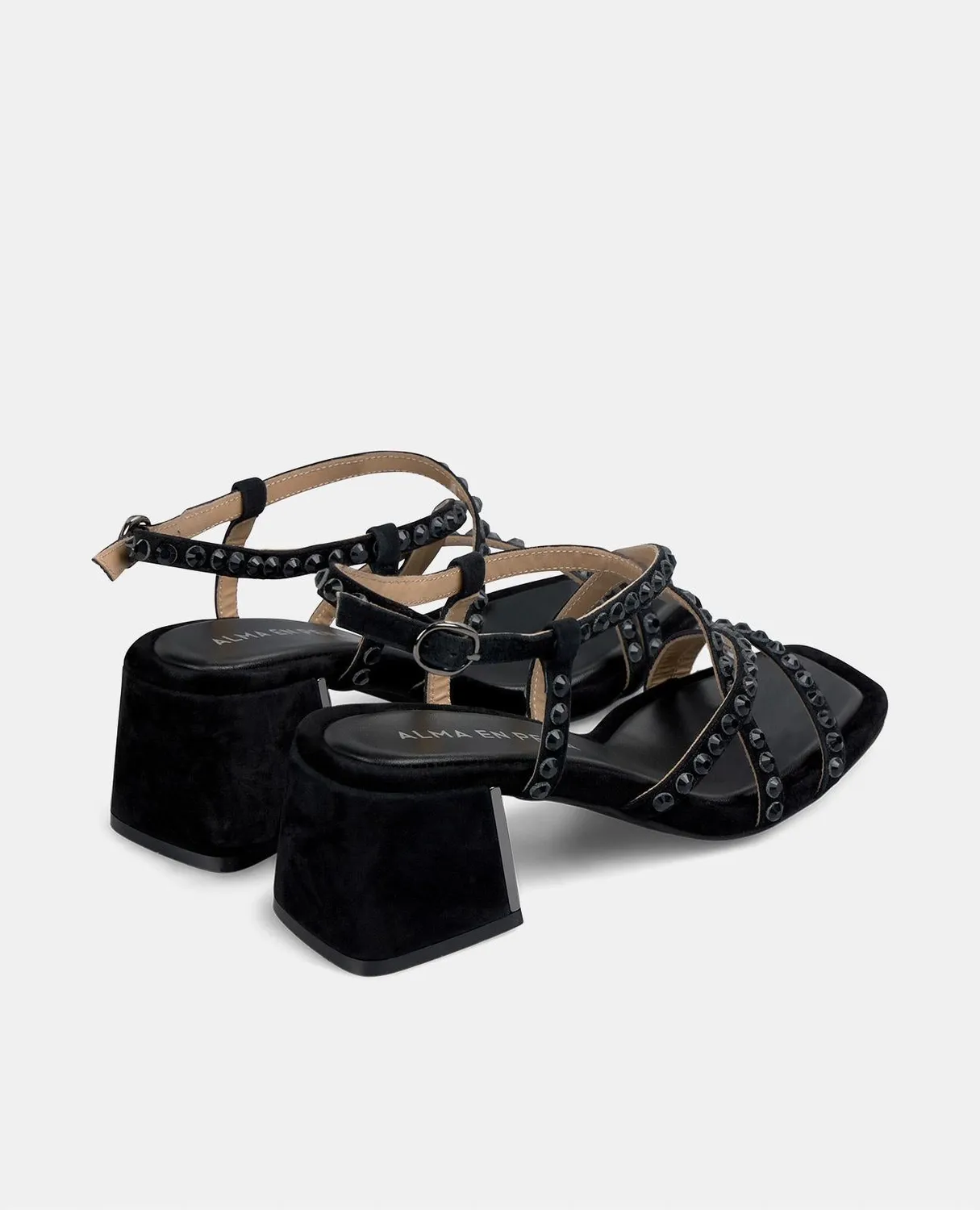 Alma en Pena V250965 sandales cuir noir 6 cm