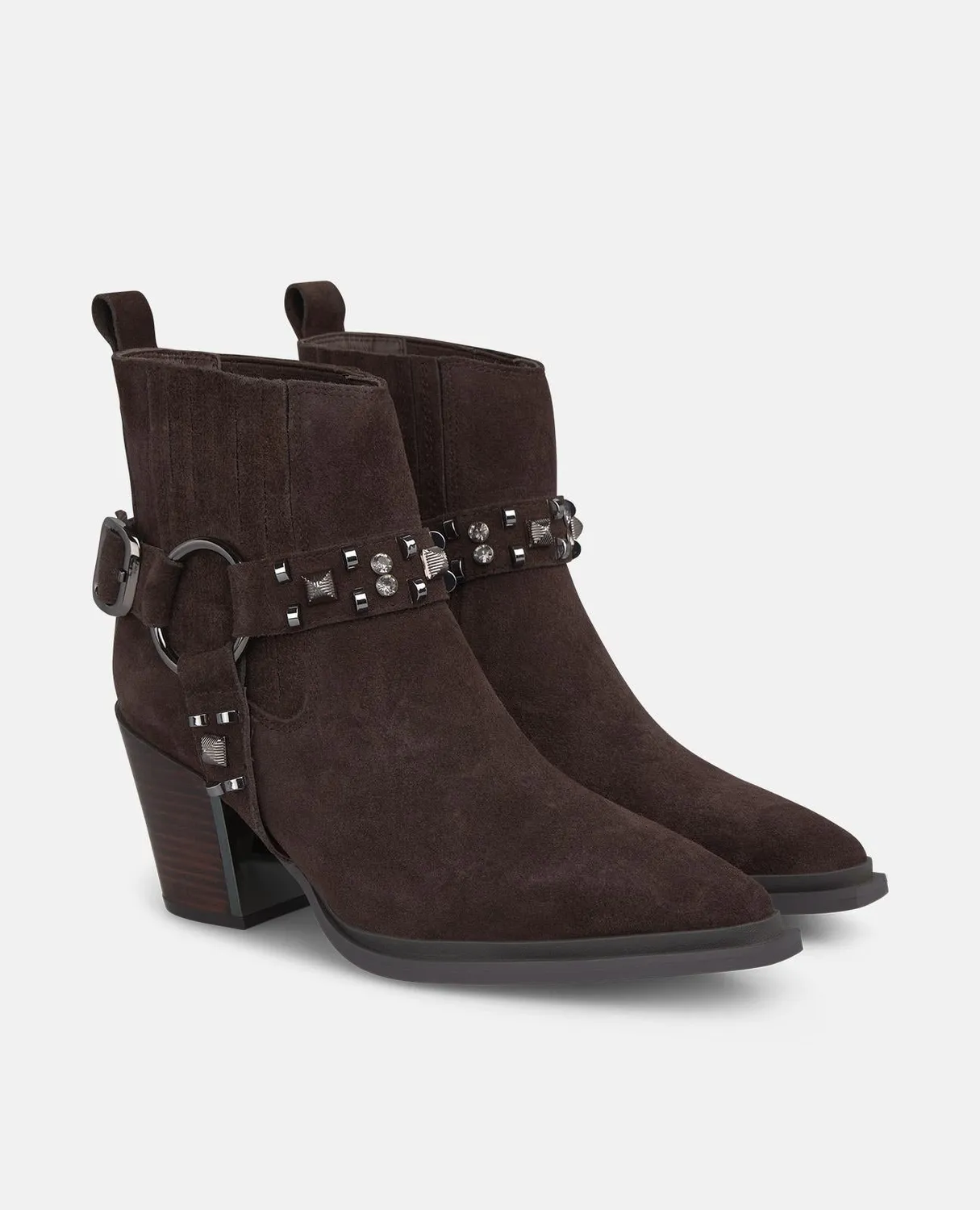 Alma en Pena I250732 bottines marron clous talon 8 cm