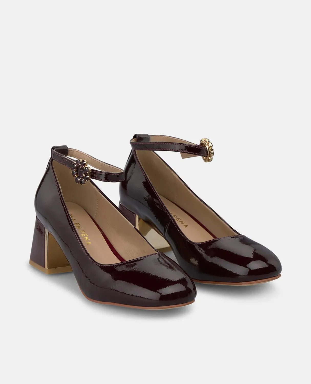 Alma en Pena I260154 escarpins vernis bordeaux 5,5 cm