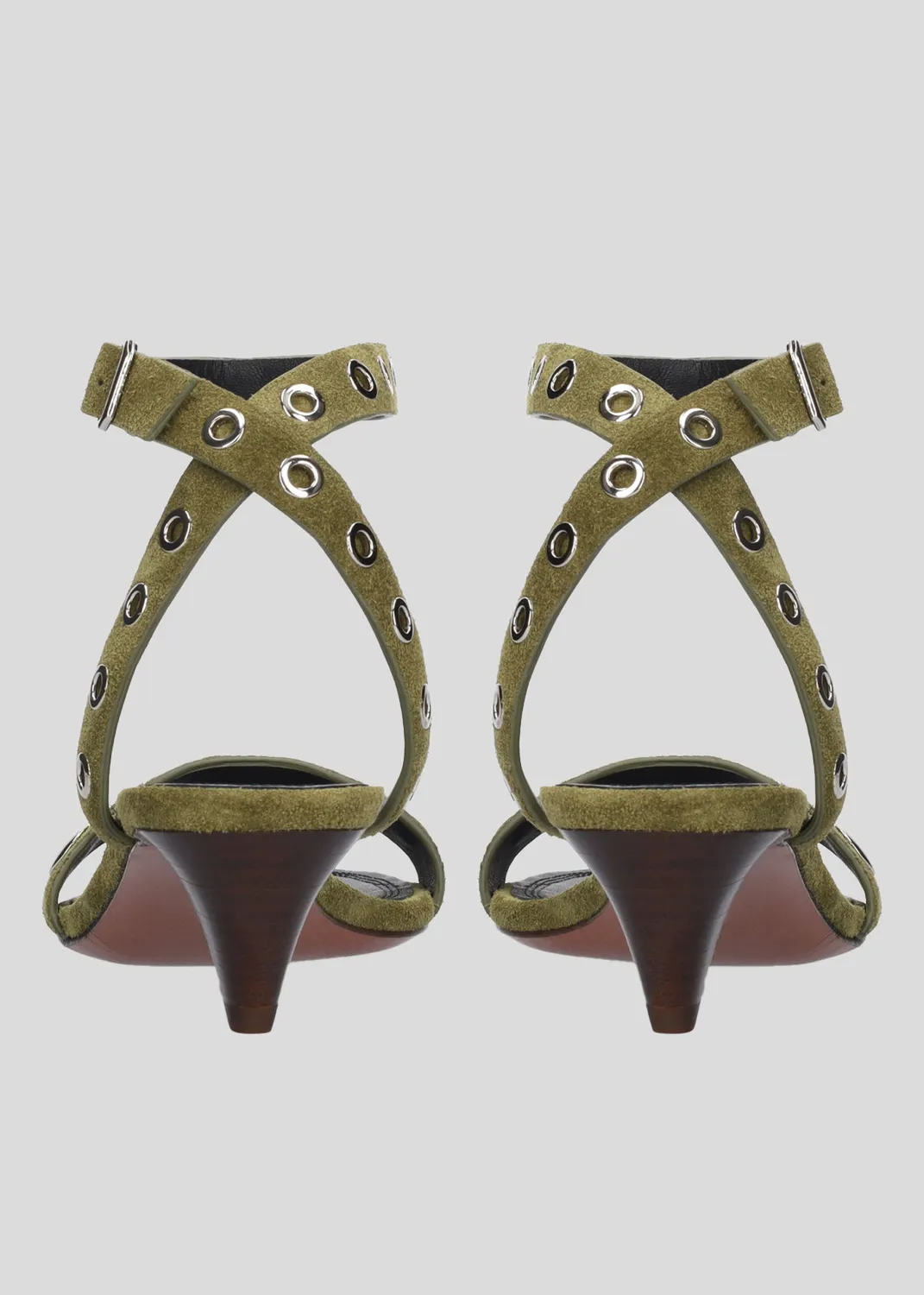 Lola Cruz Maïna Sandal 45 sandales à talons kaki petit talon