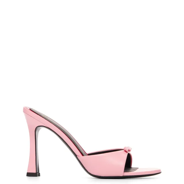 Maison Ernest Lydalia 95 mules rose pastel cuir mat talon 9,5 cm