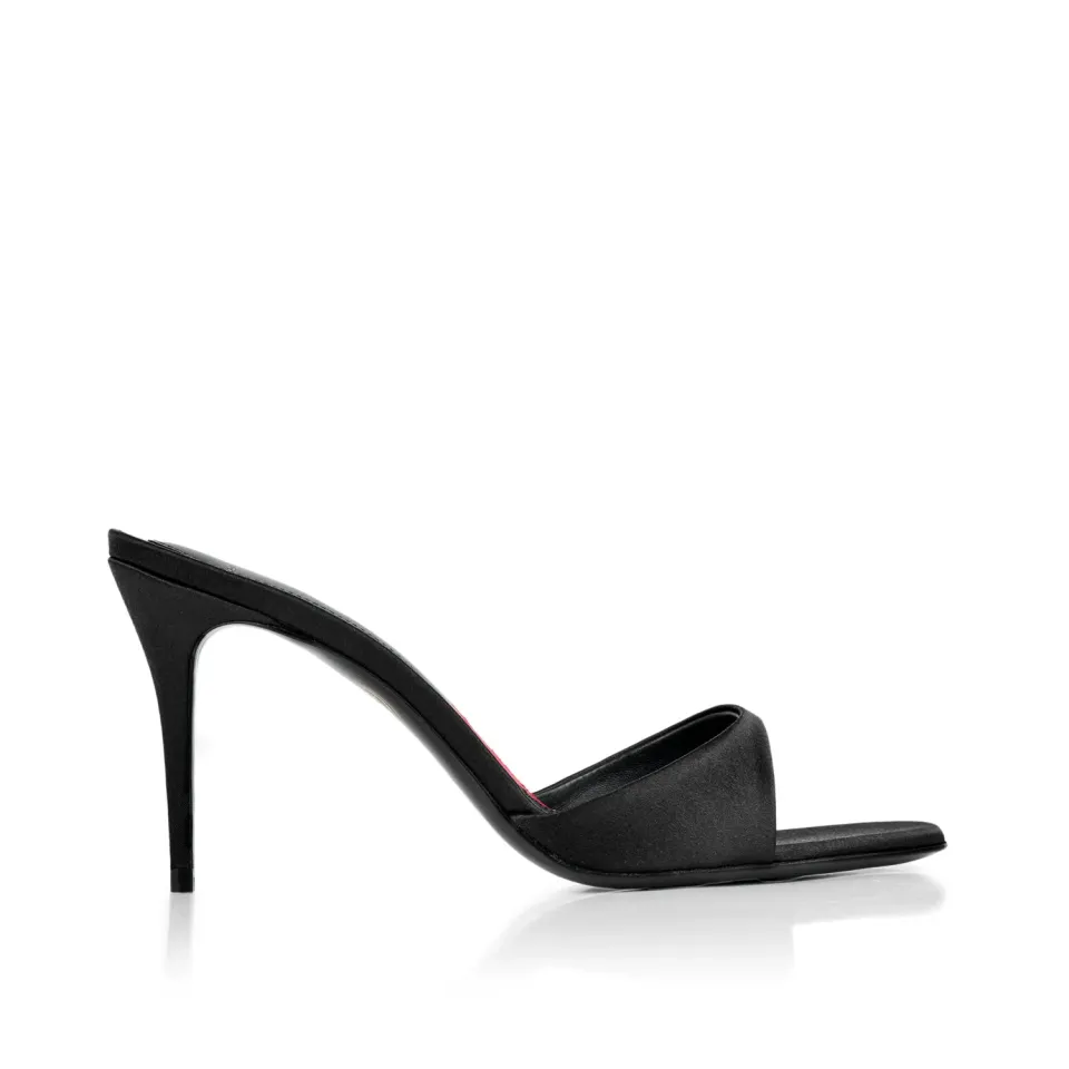 Maison Ernest Lidylle 85 mules satin noir