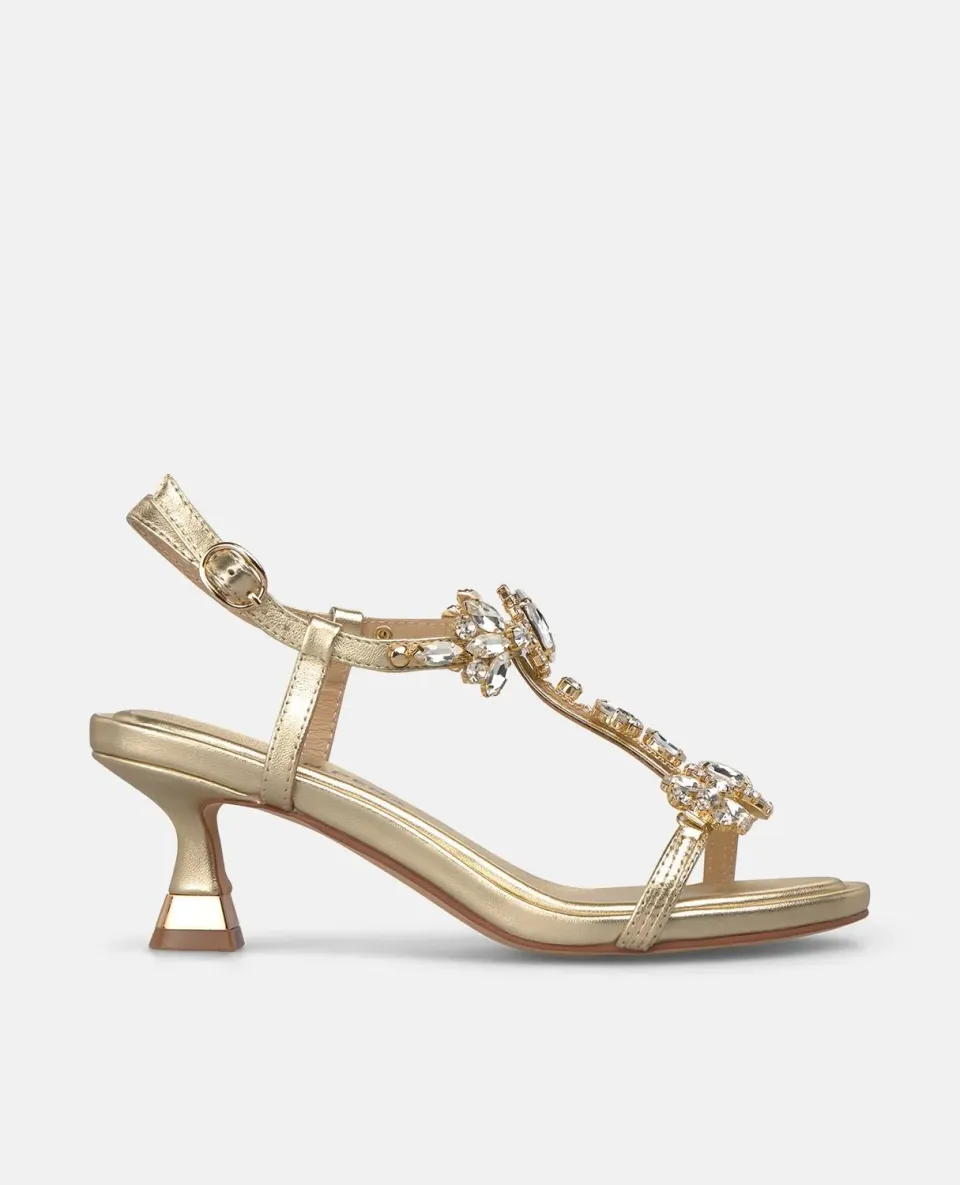 Alma en Pena V264904 sandales doré cuir strass 7 cm