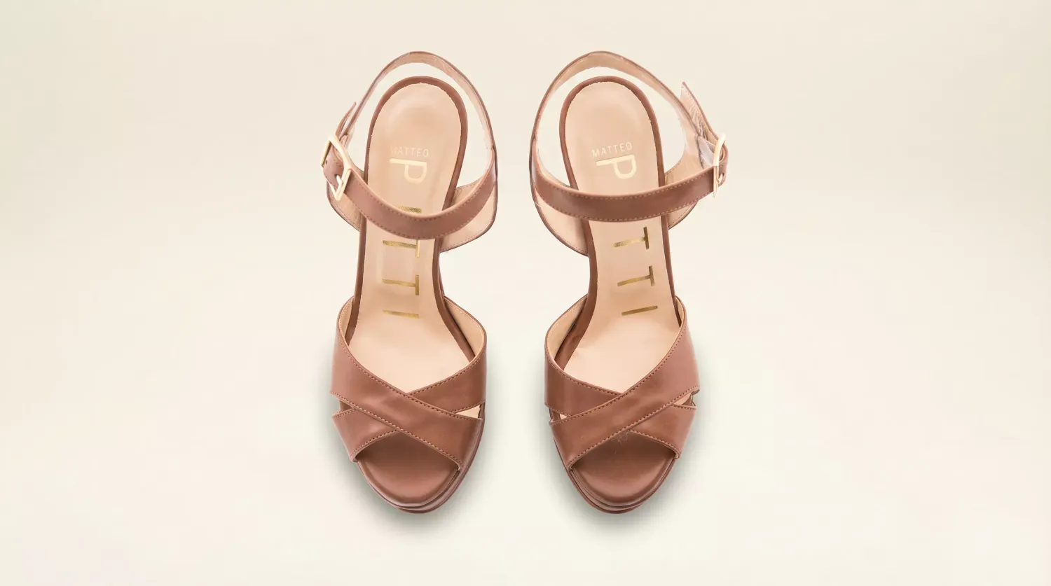Matteo Pitti Lara Plato sandales cuoio talon bloc