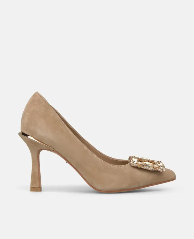 Alma en Pena I260248 escarpins cuir sable fleur