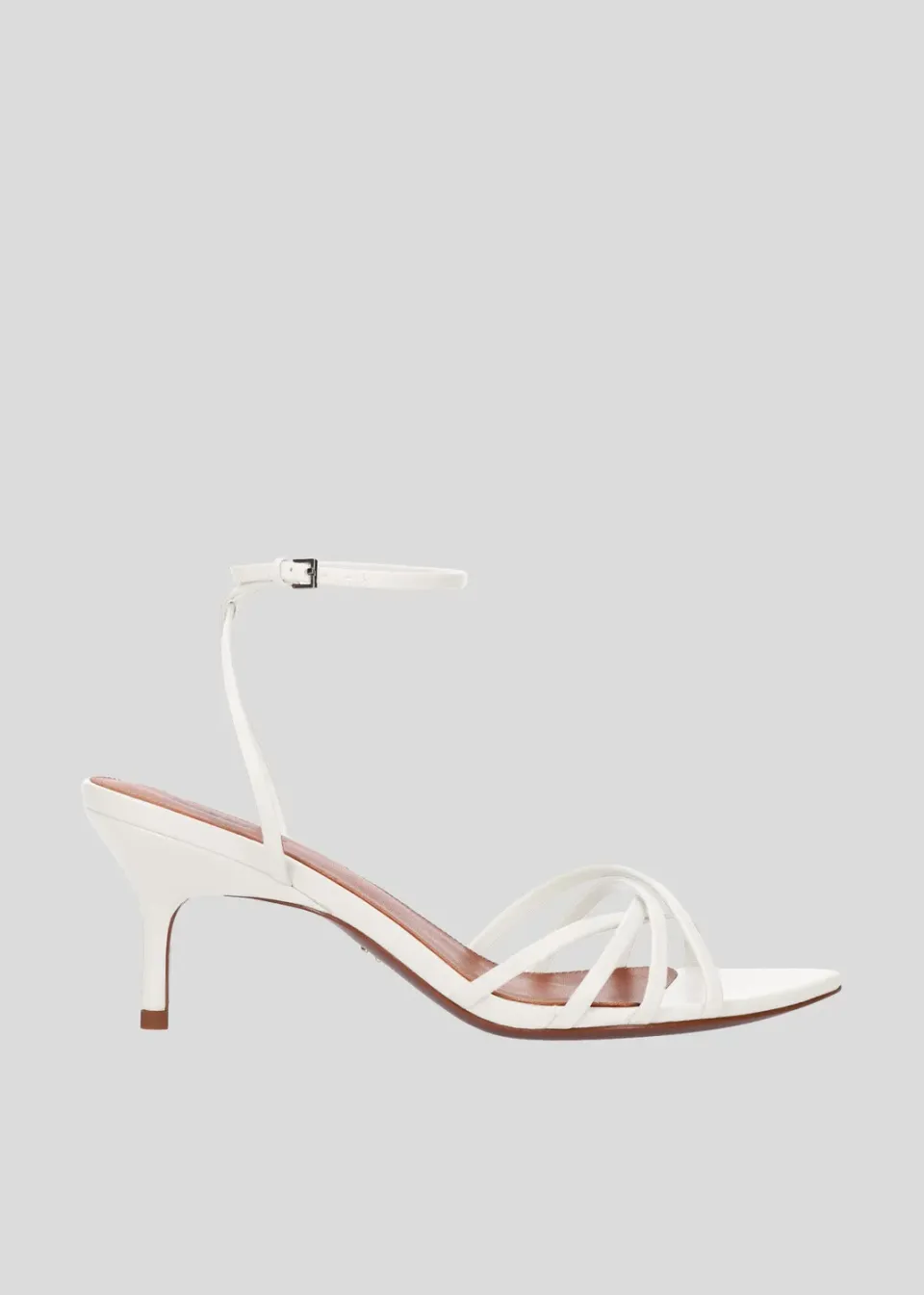 Lola Cruz Raquelle sandale à talon blanche