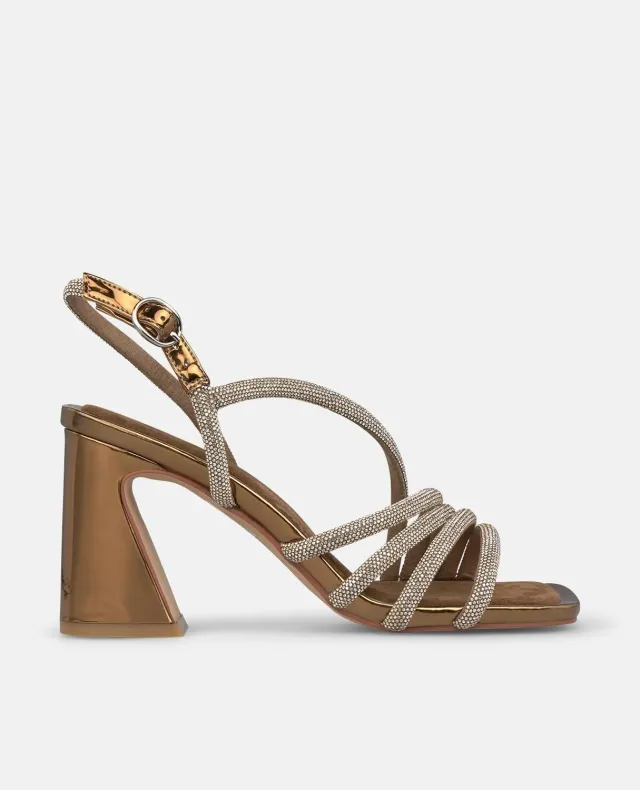 Alma en Pena I250097 sandales bronze strass talon 8 cm