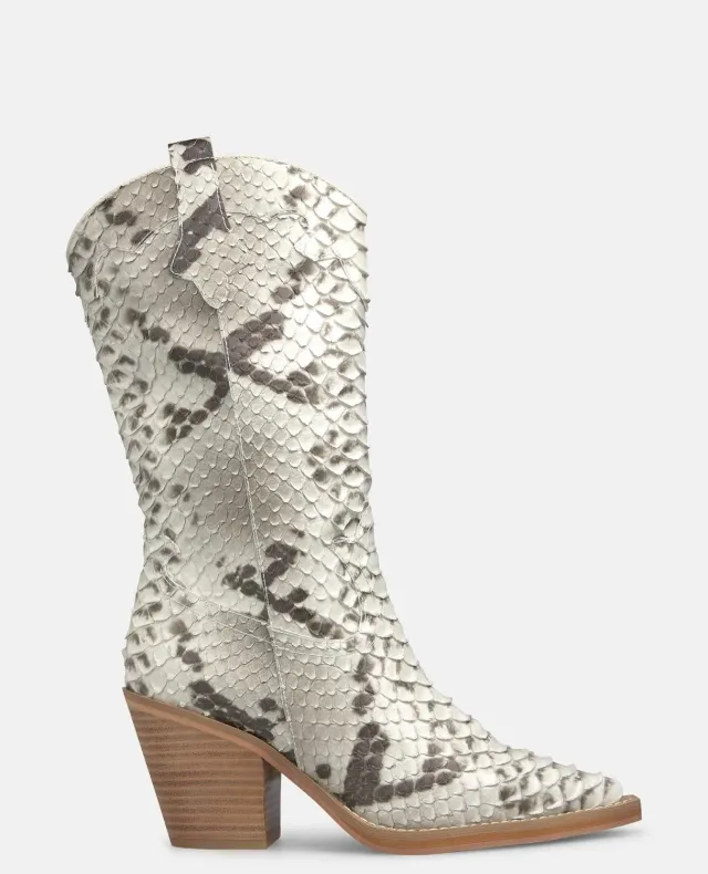 Alma en Pena V260150 bottes serpent blanc 7 cm