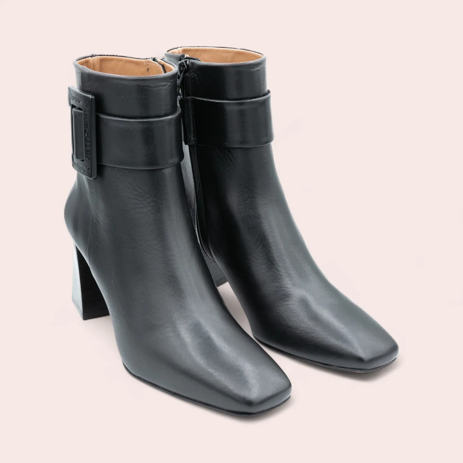 Karine Arabian Billy bottine cuir noir talon 70