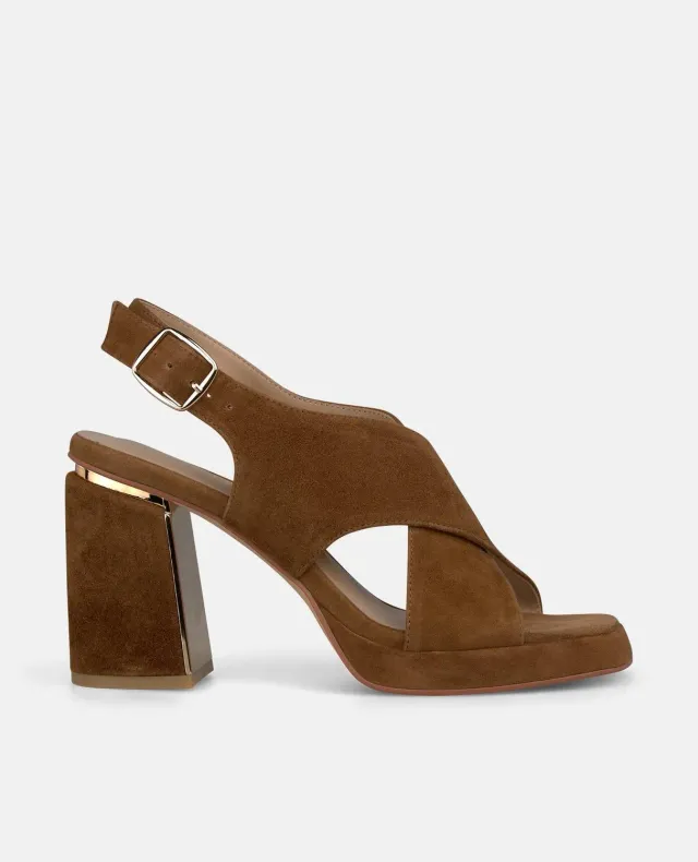 Alma en Pena V262654 sandales talon 8,5 cm caramel cuir