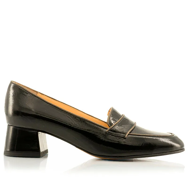 Bégum Paris Monza mocassins vernis noir talon 4 cm