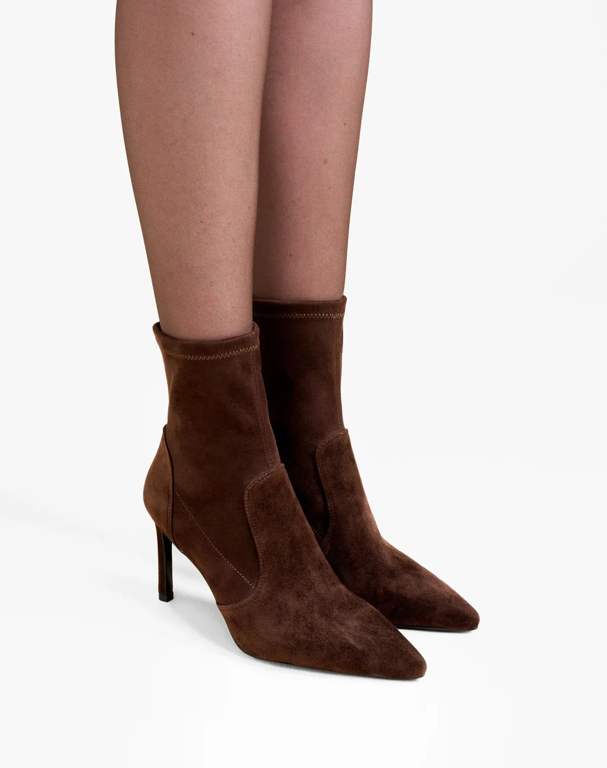 Mi/Mai Ophelia Chocolate bottines pointues talon chocolat