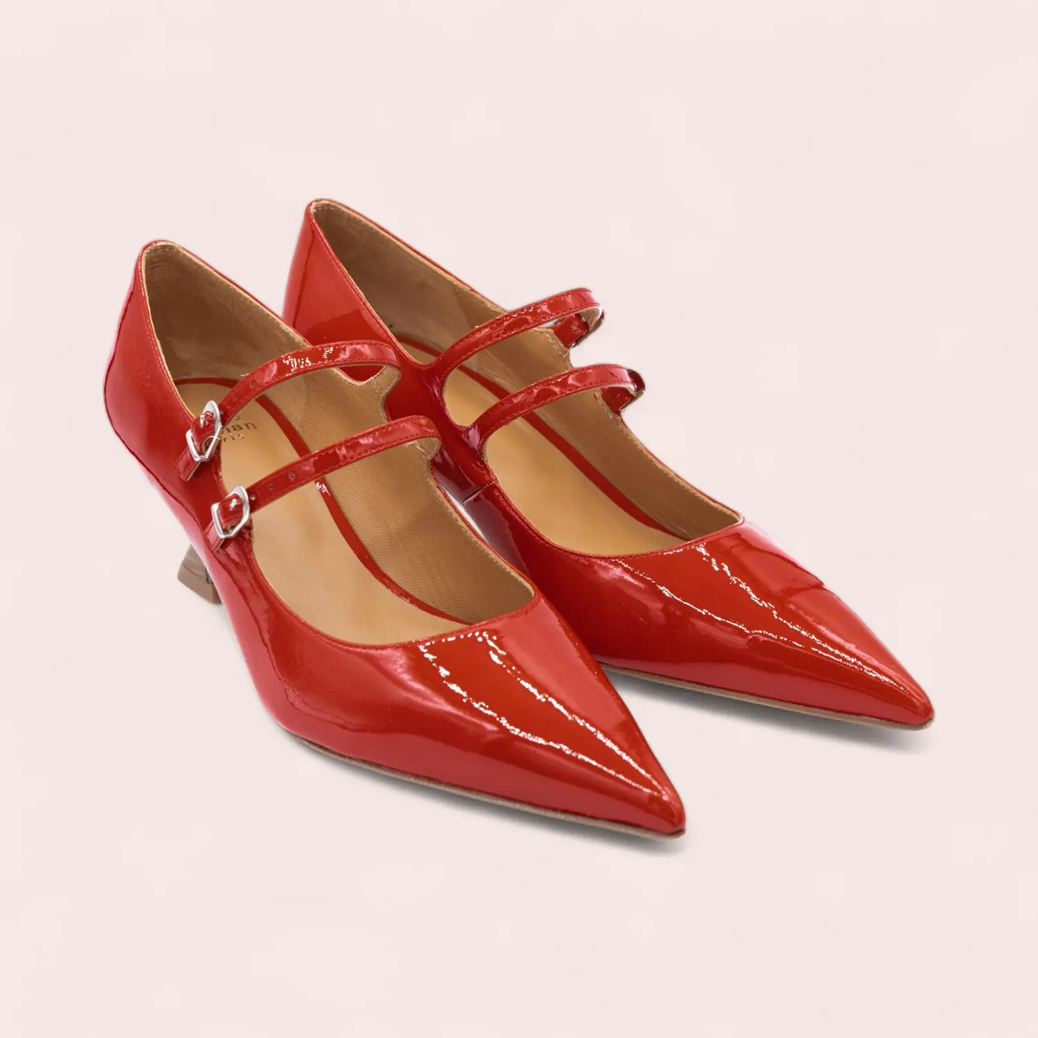 Karine Arabian Sona escarpins babies rouge cuir verni