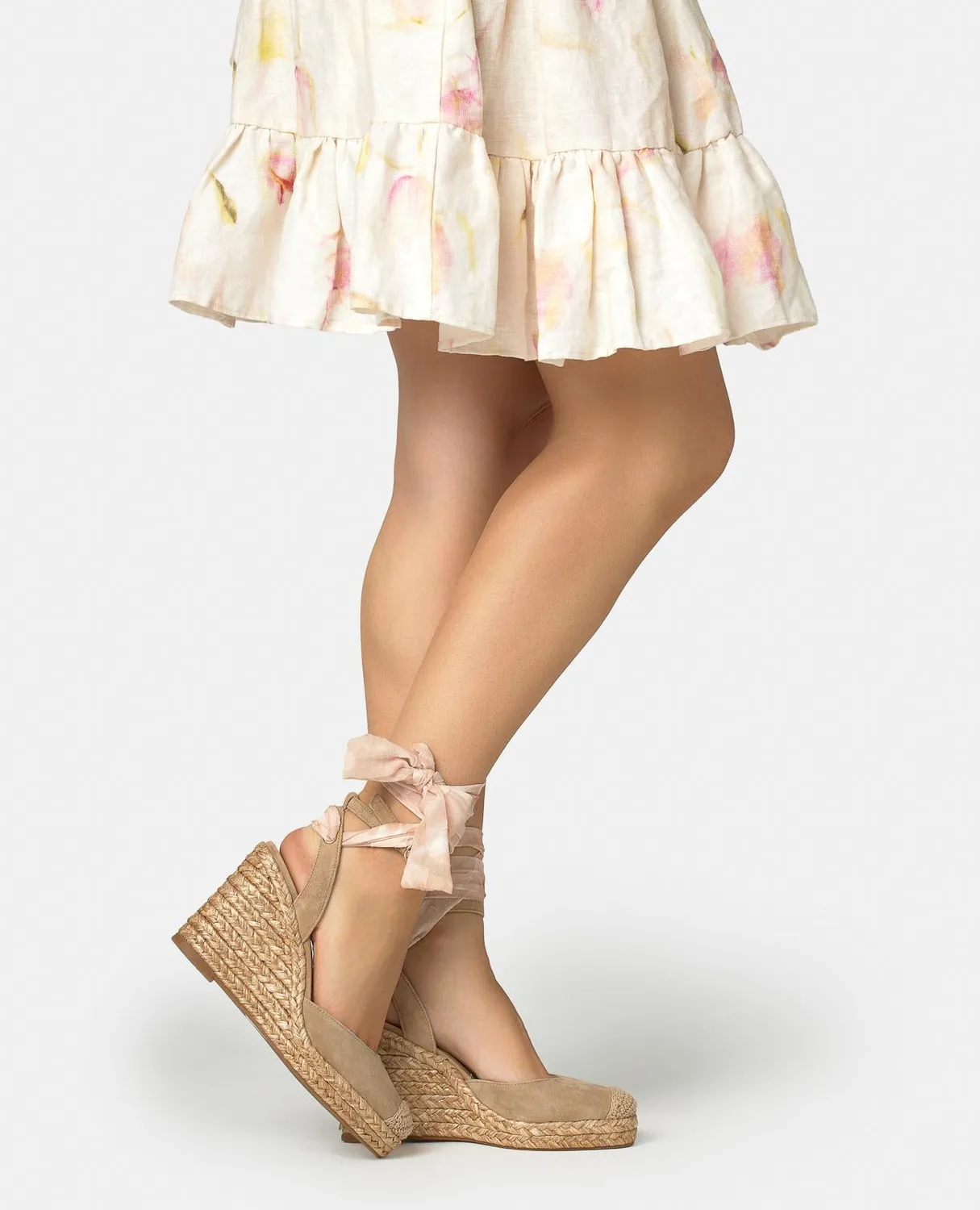 Alma en Pena V265600 compensées beige valenciana lacée