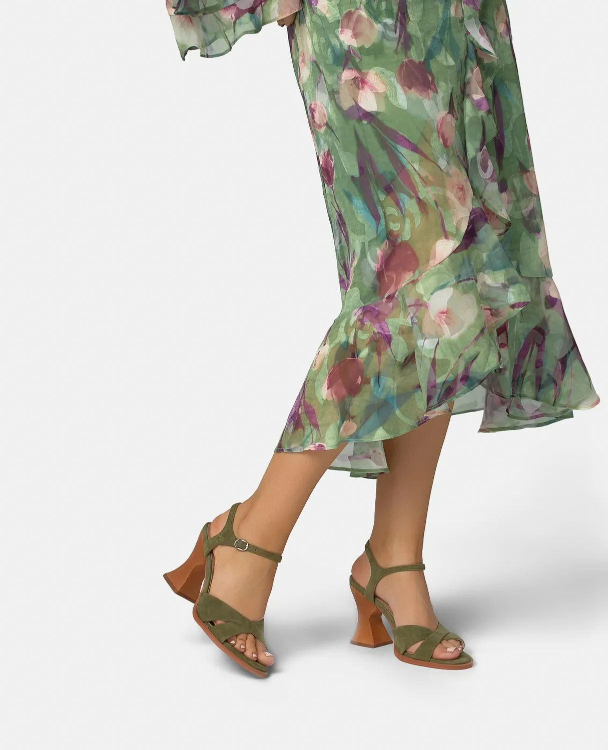 Alma en Pena V262450 sandales kaki talon 10 cm cuir