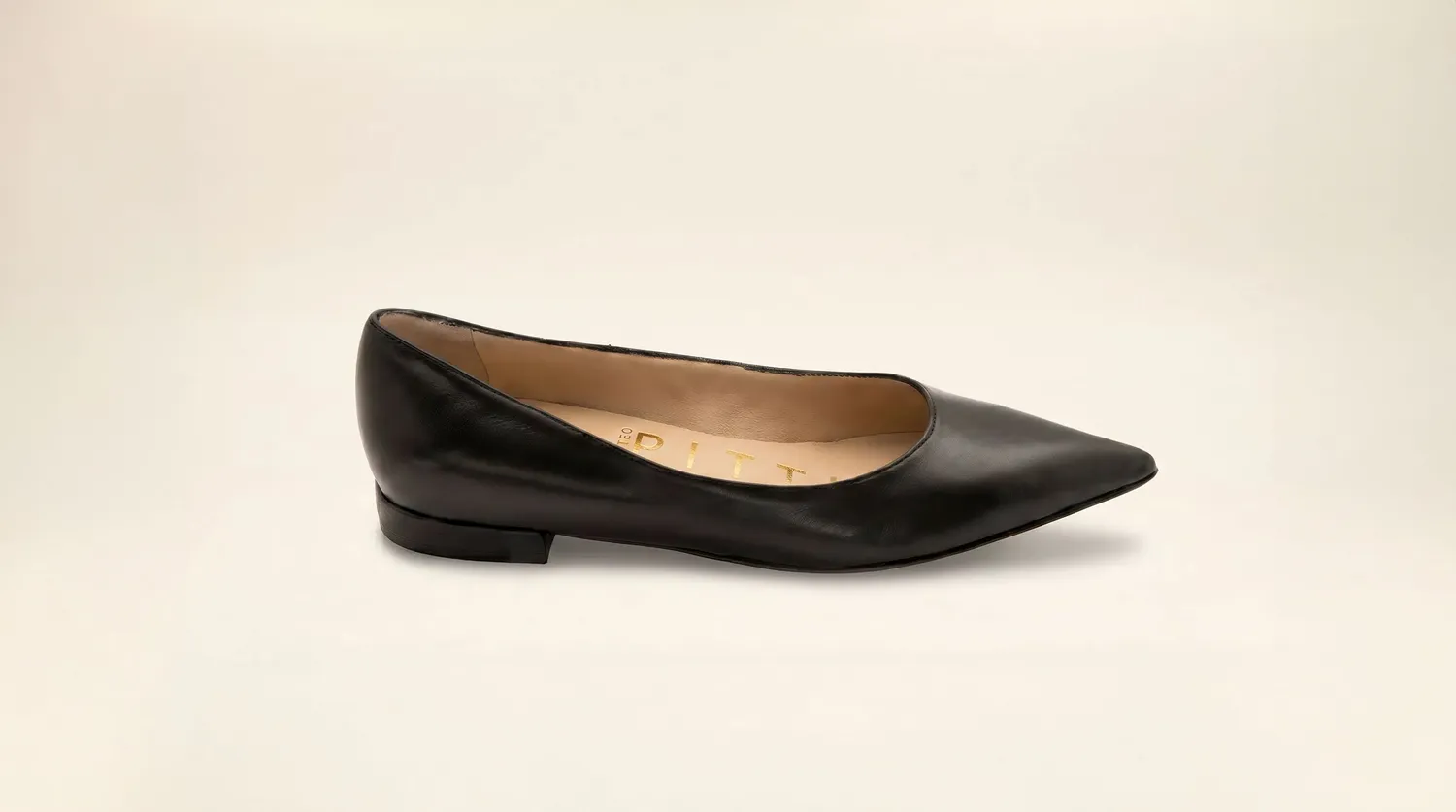 Matteo Pitti Sonia ballerines pointues noires cuir