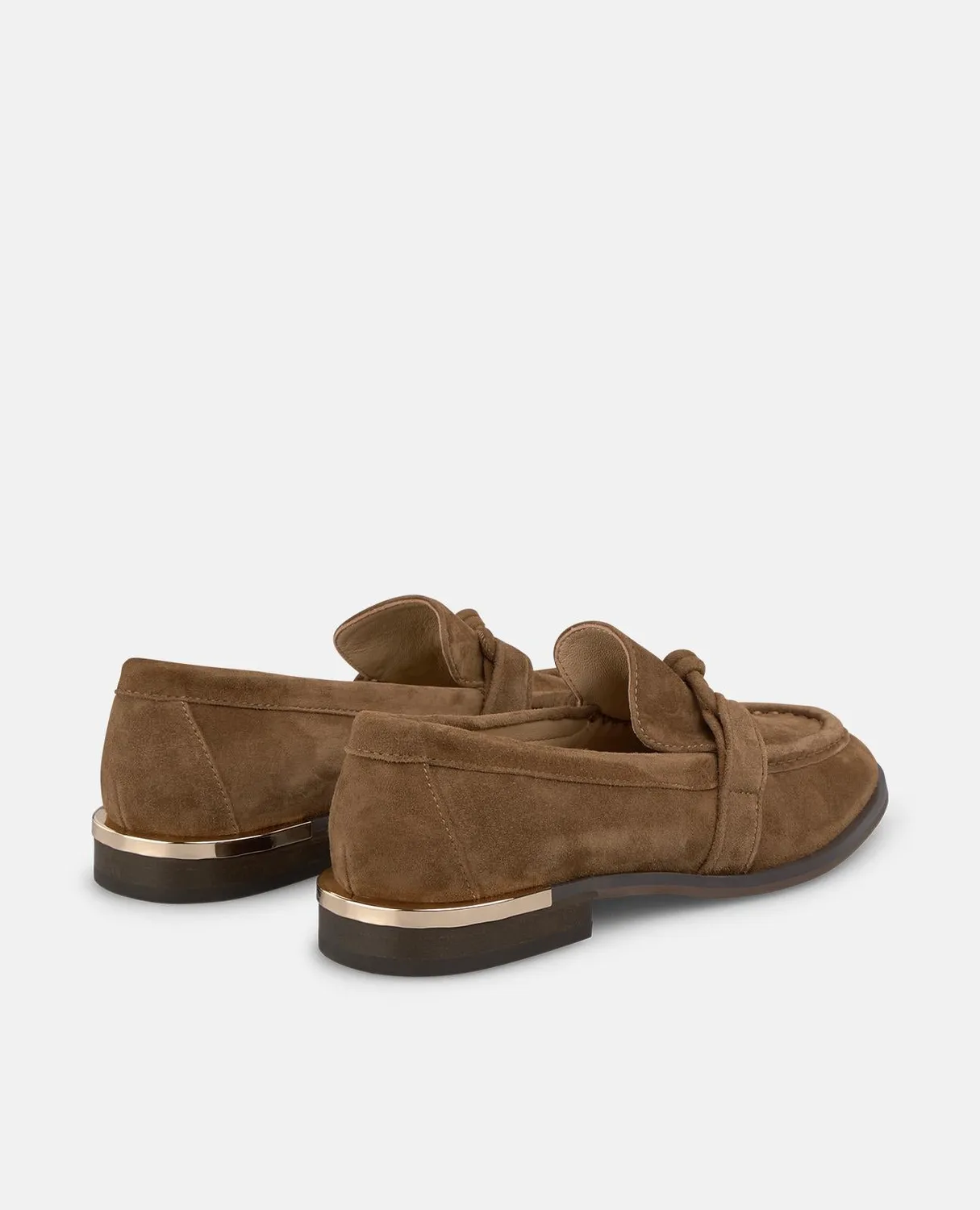 Alma en Pena I250204 mocassins marron cuir nœud