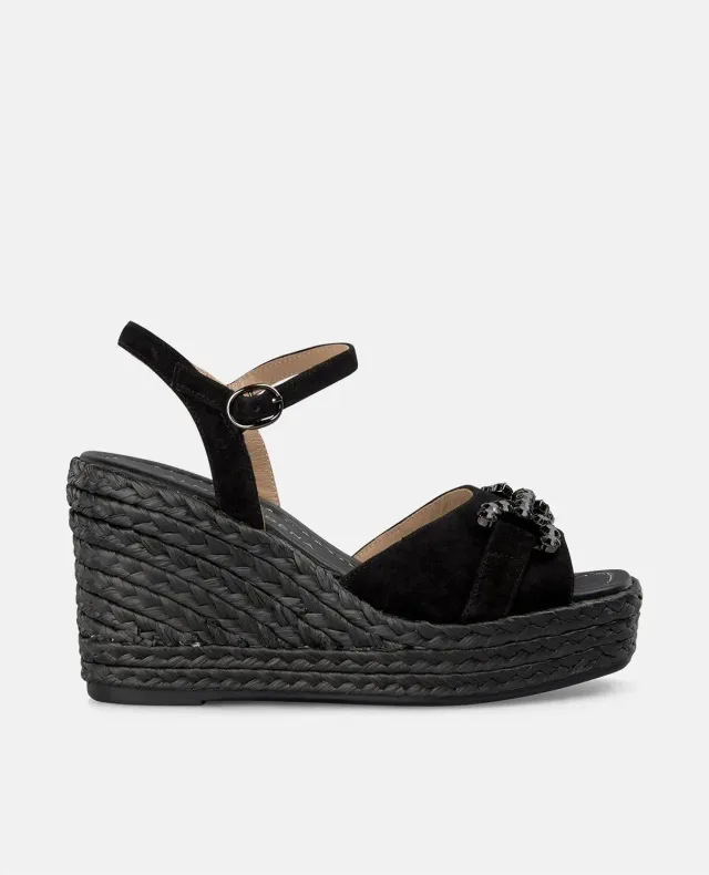 ALMA EN PENA V2551293 compensées noir strass talon 9,8 cm