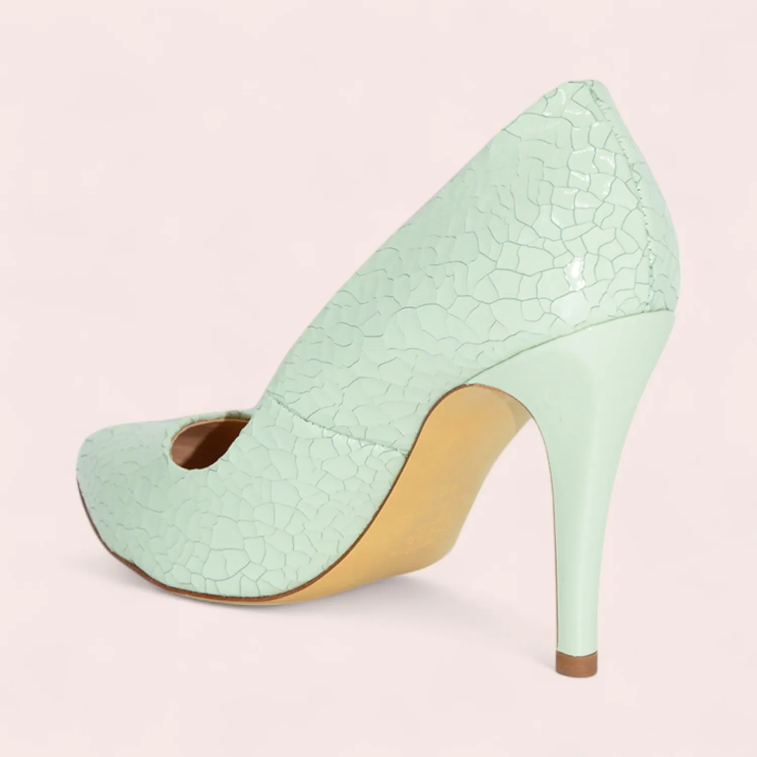 Karine Arabian PUMP escarpin verni acqua talon 100mm