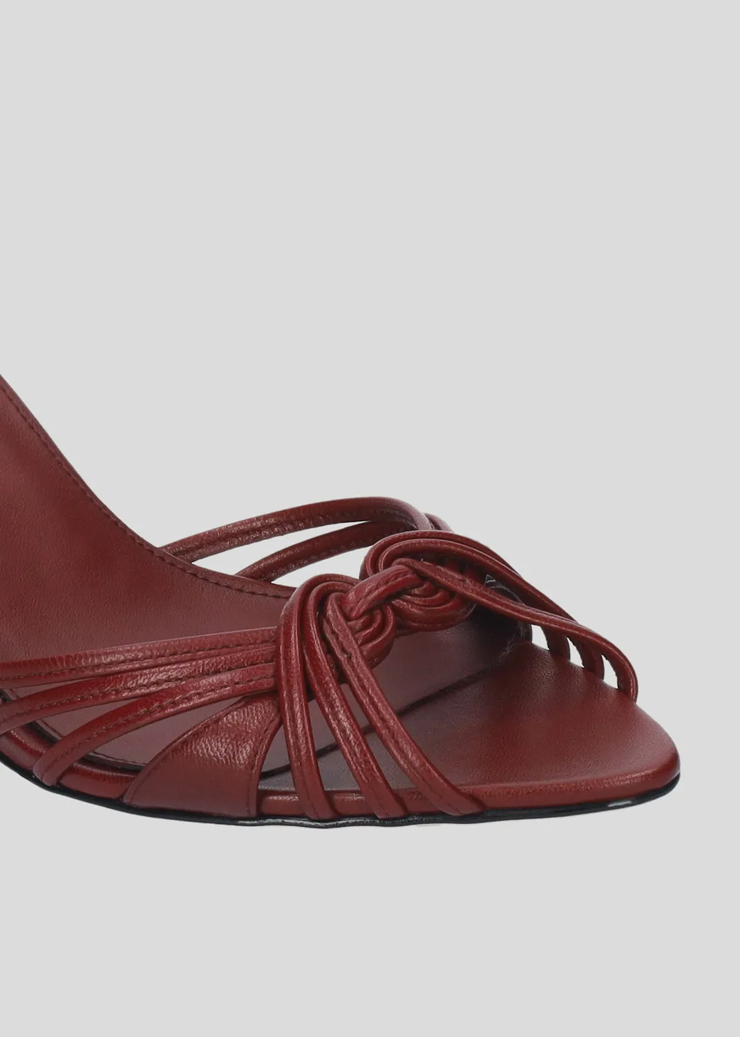 Lola Cruz Heura sandales talons bordeaux 6,5 cm